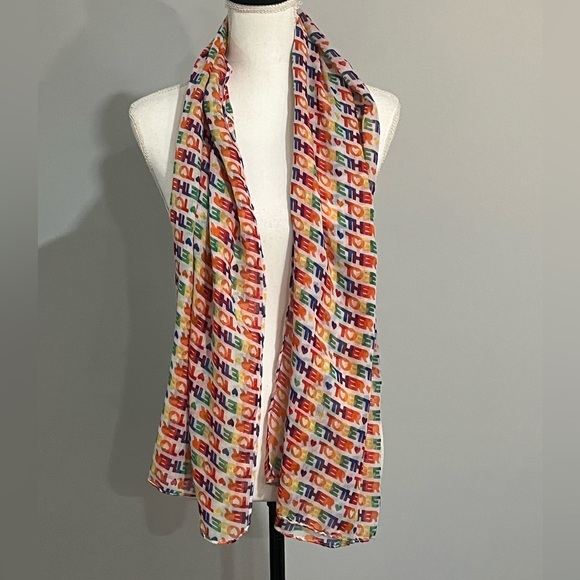 Colorful “Together” Pride printed lightweight Scarf - Picture 2 of 4